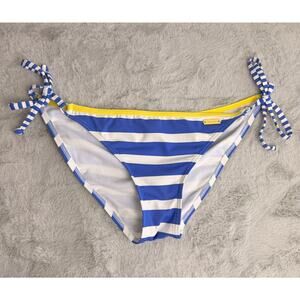Lascana Venus Bikini Bottom Blue White Stripe Tie Side Swim Size 6